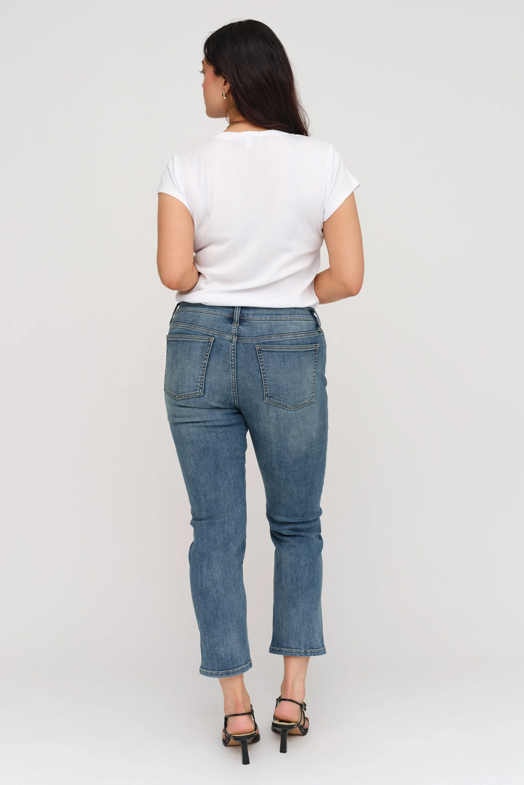 Preston Mid Rise Slim Straight Ankle Sculpt+ Vintage Denim