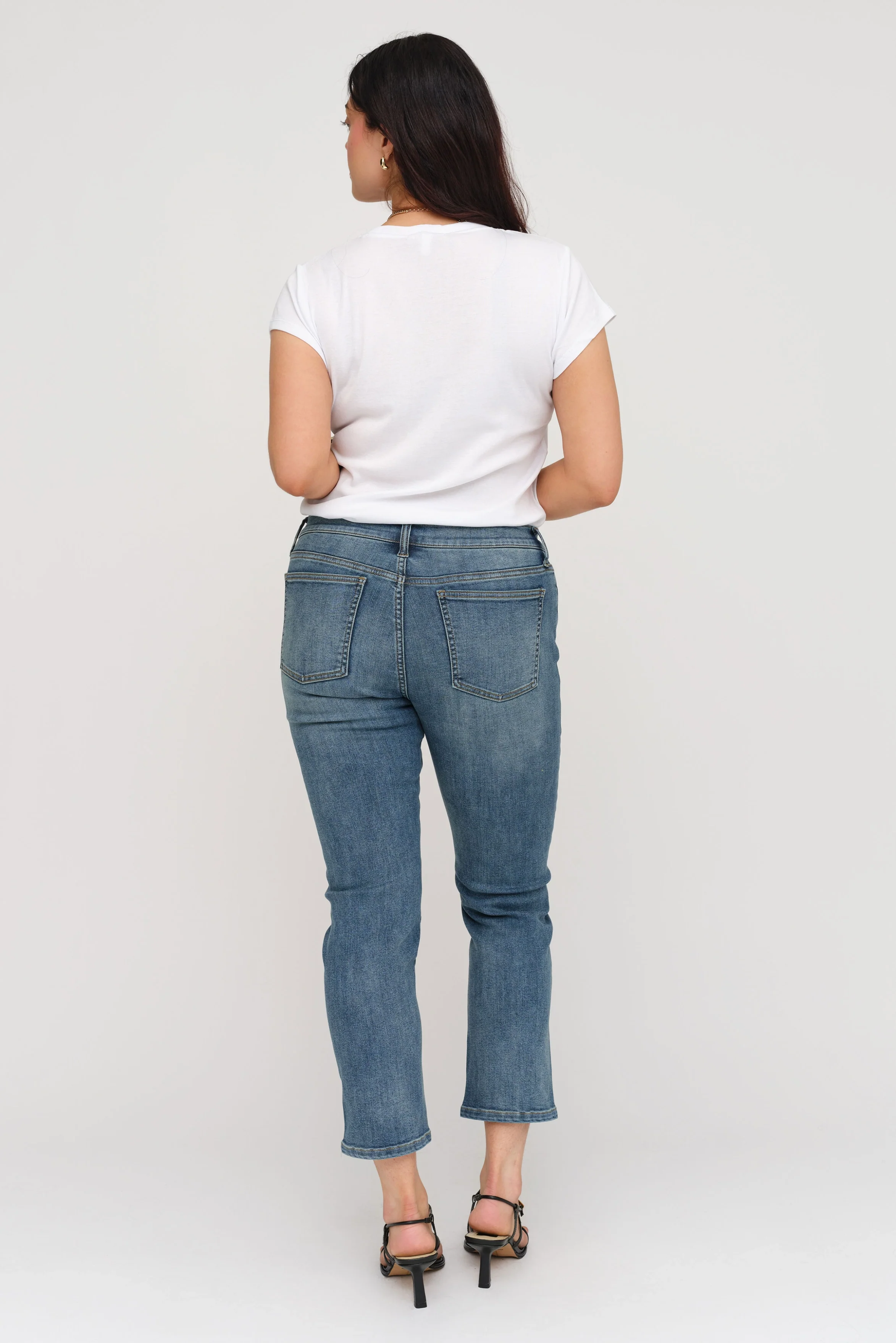Preston Mid Rise Slim Straight Ankle Sculpt+ Vintage Denim