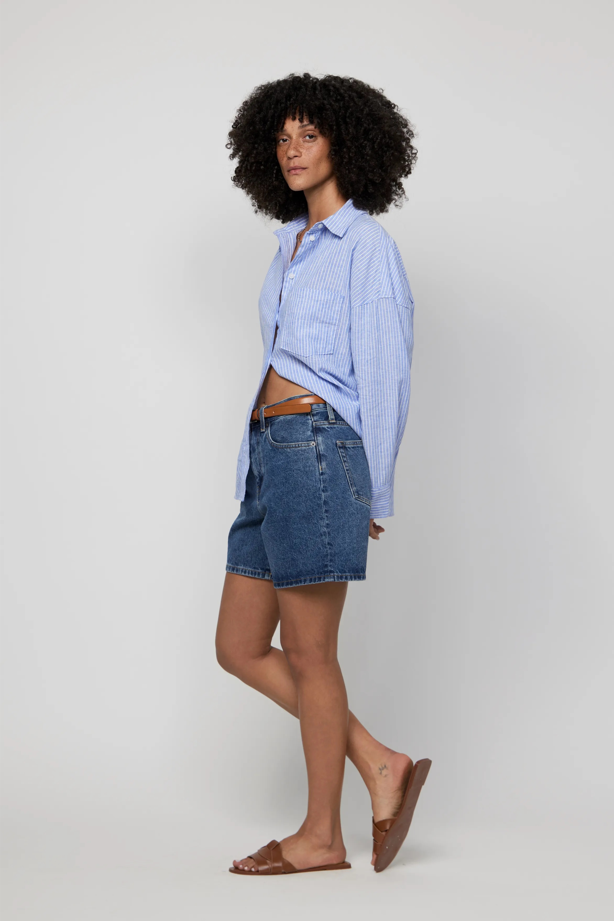 Emmerson High Rise Long Shorts Medium Worn