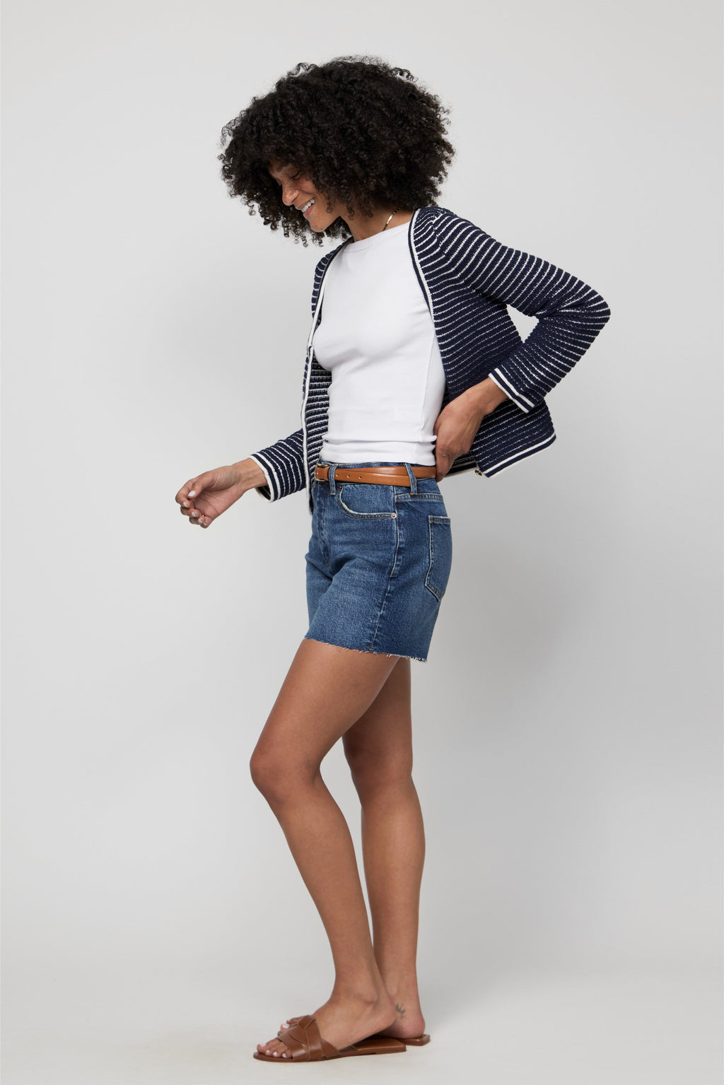 Bedford High Rise Short Indigo Worn