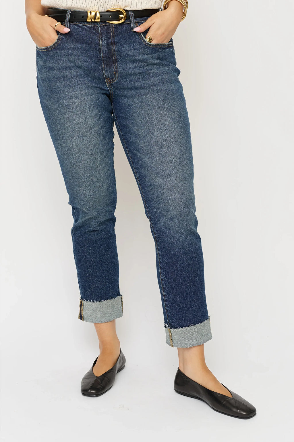 Crosby Mid Rise Relaxed Taper Dark Indigo Wash