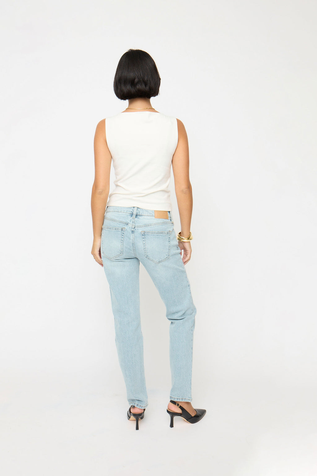 Chester Low Rise Slim Straight Light Indigo Worn