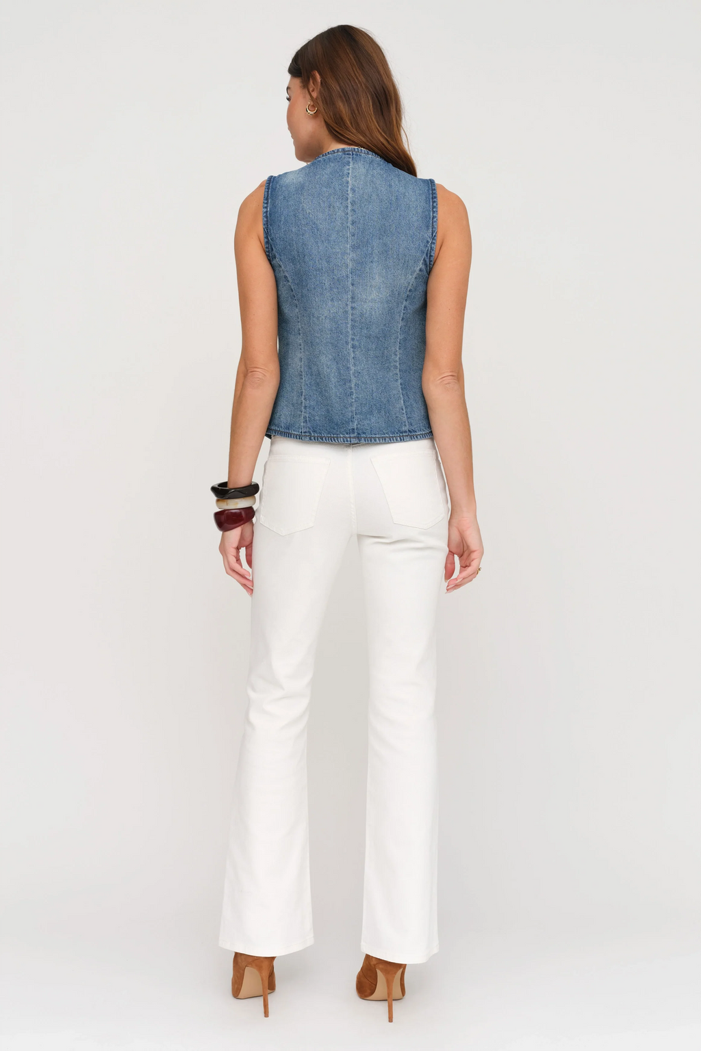 Remmington Button-Up Denim Vest Classic Vintage