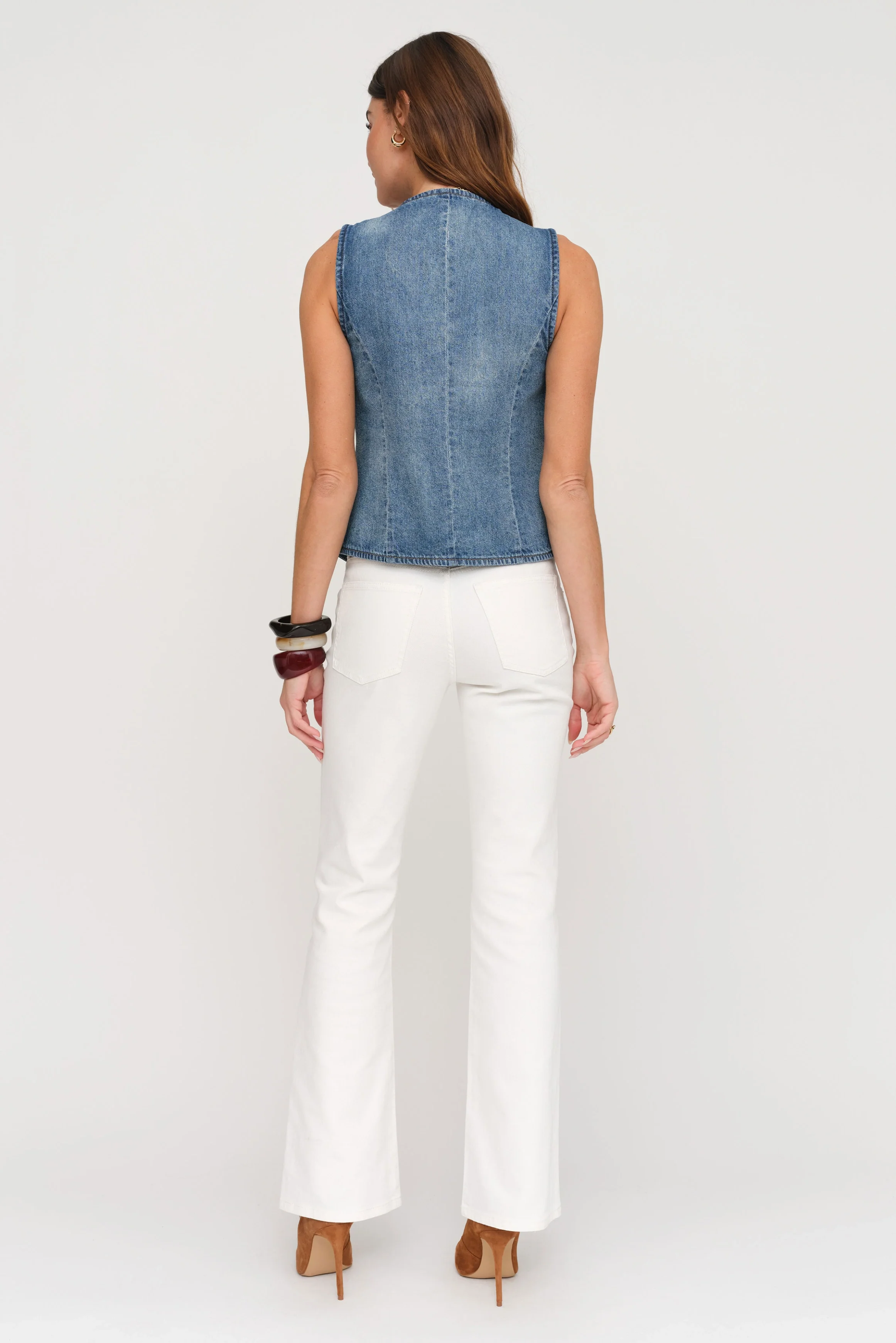 Remmington Button-Up Denim Vest Classic Vintage