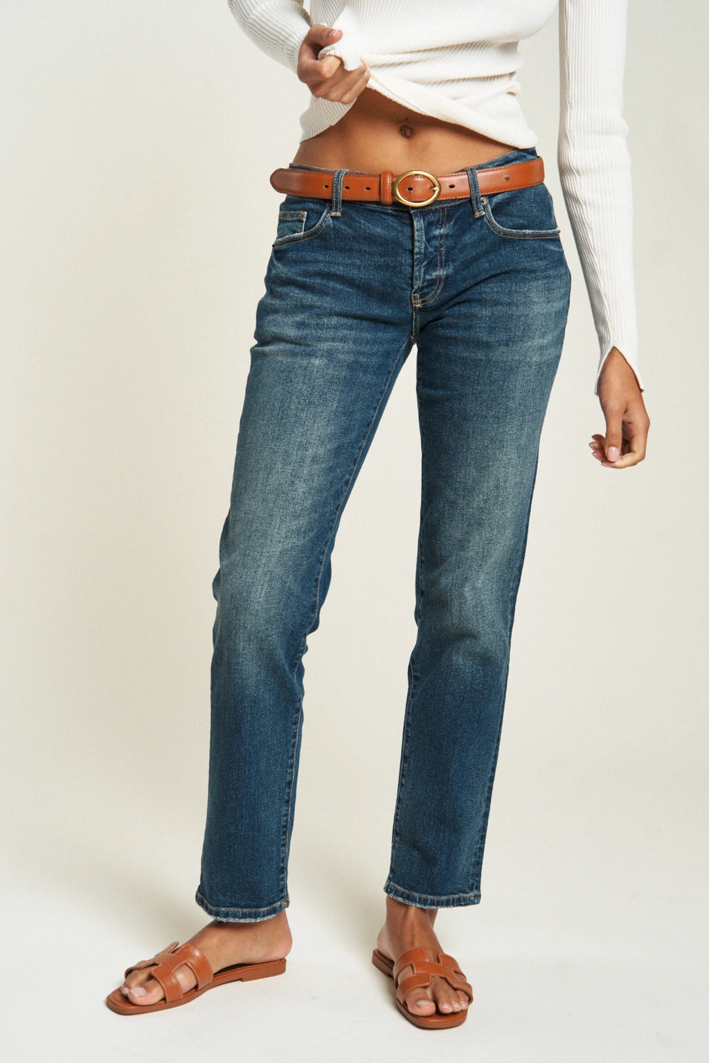Chester Low Rise Slim Straight Dark Aged Vintage