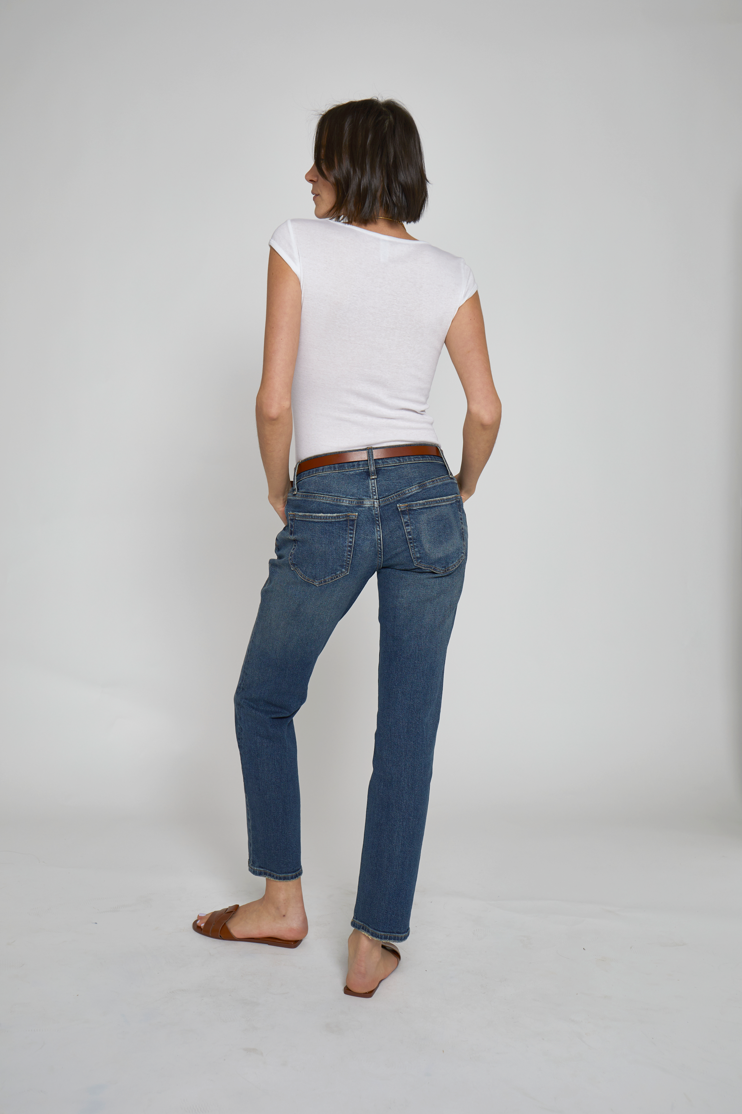 Chester Low Rise Slim Straight Dark Aged Vintage
