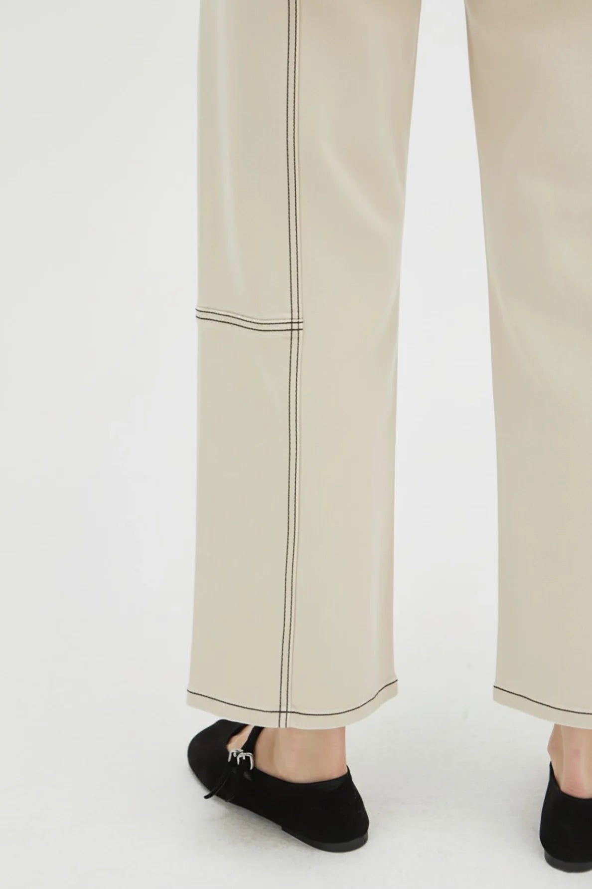 Lawson Wide Leg High Rise Ankle Crop Sculpt+ Ecru