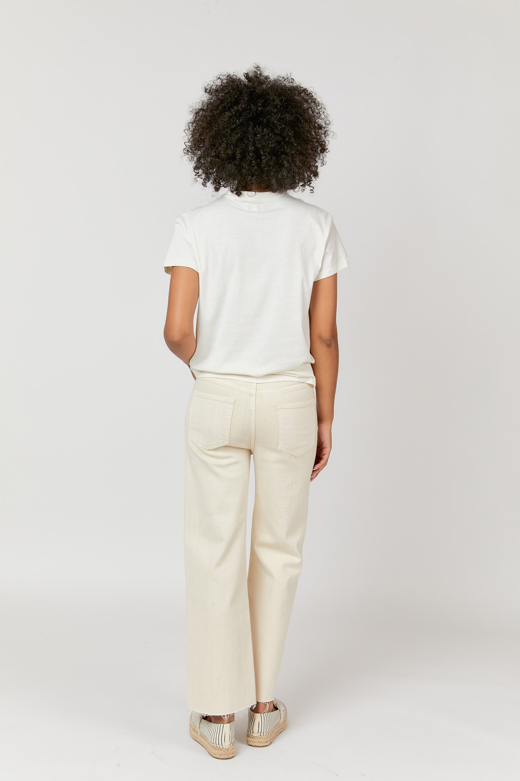 Aberdeen High Rise Wide Leg Crop Sculpt+ Ecru